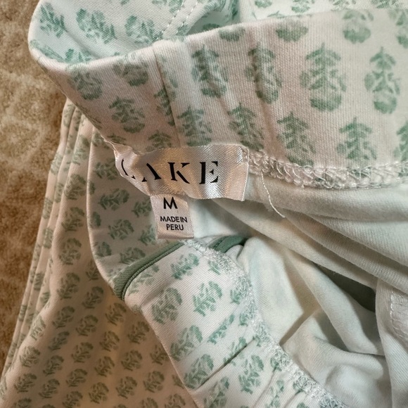 LAKE Pajama Bottoms Green Floral | Women’s M - Picture 3 of 3